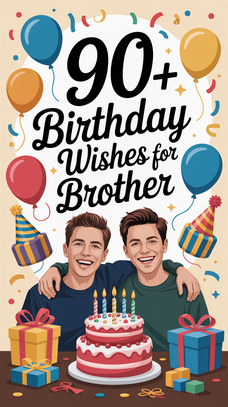 90+ Heartfelt Birthday Wishes for Your Brother That Will Make Him Smile