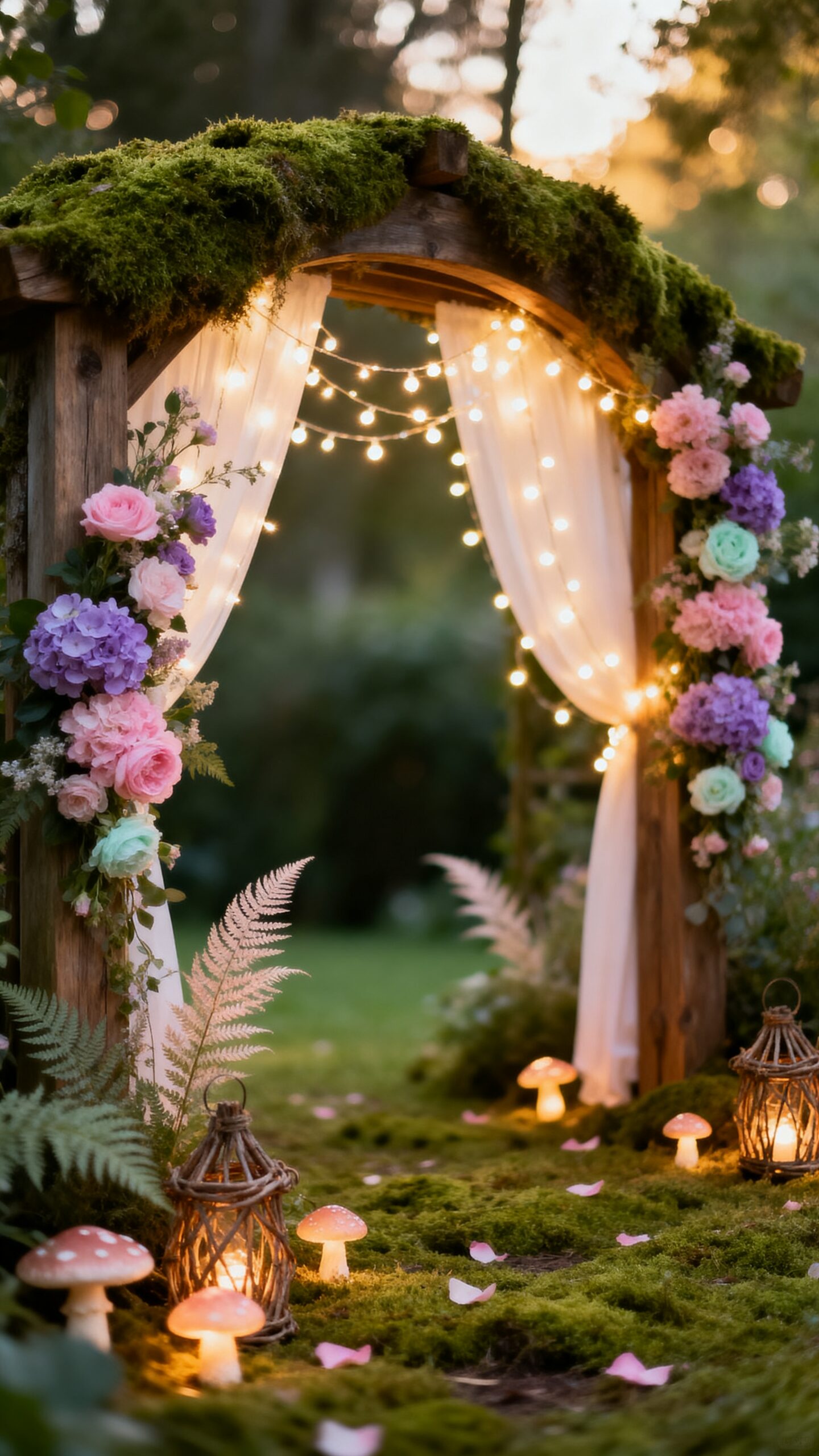 enchanted fairy garden entrance display