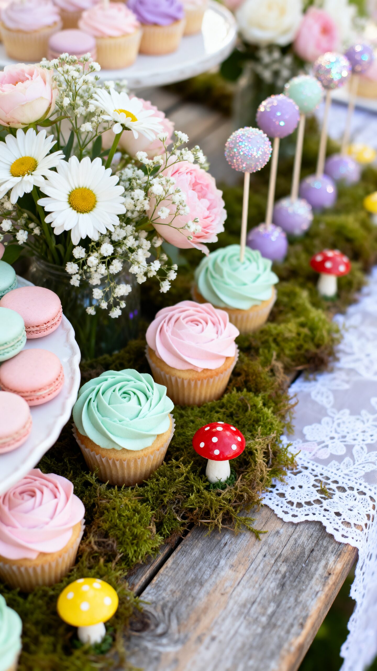 enchanting whimsical ethereal fairy themed dessert table