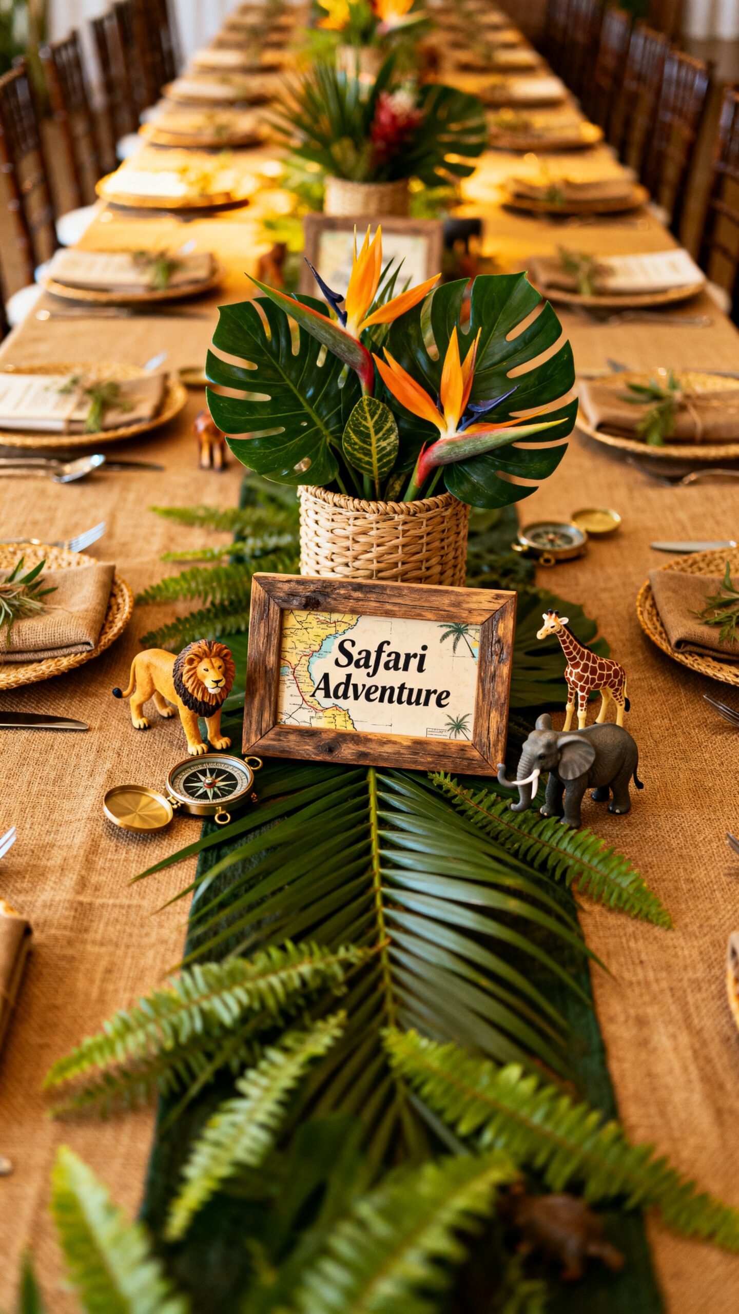 lively wilderness themed party atmosphere