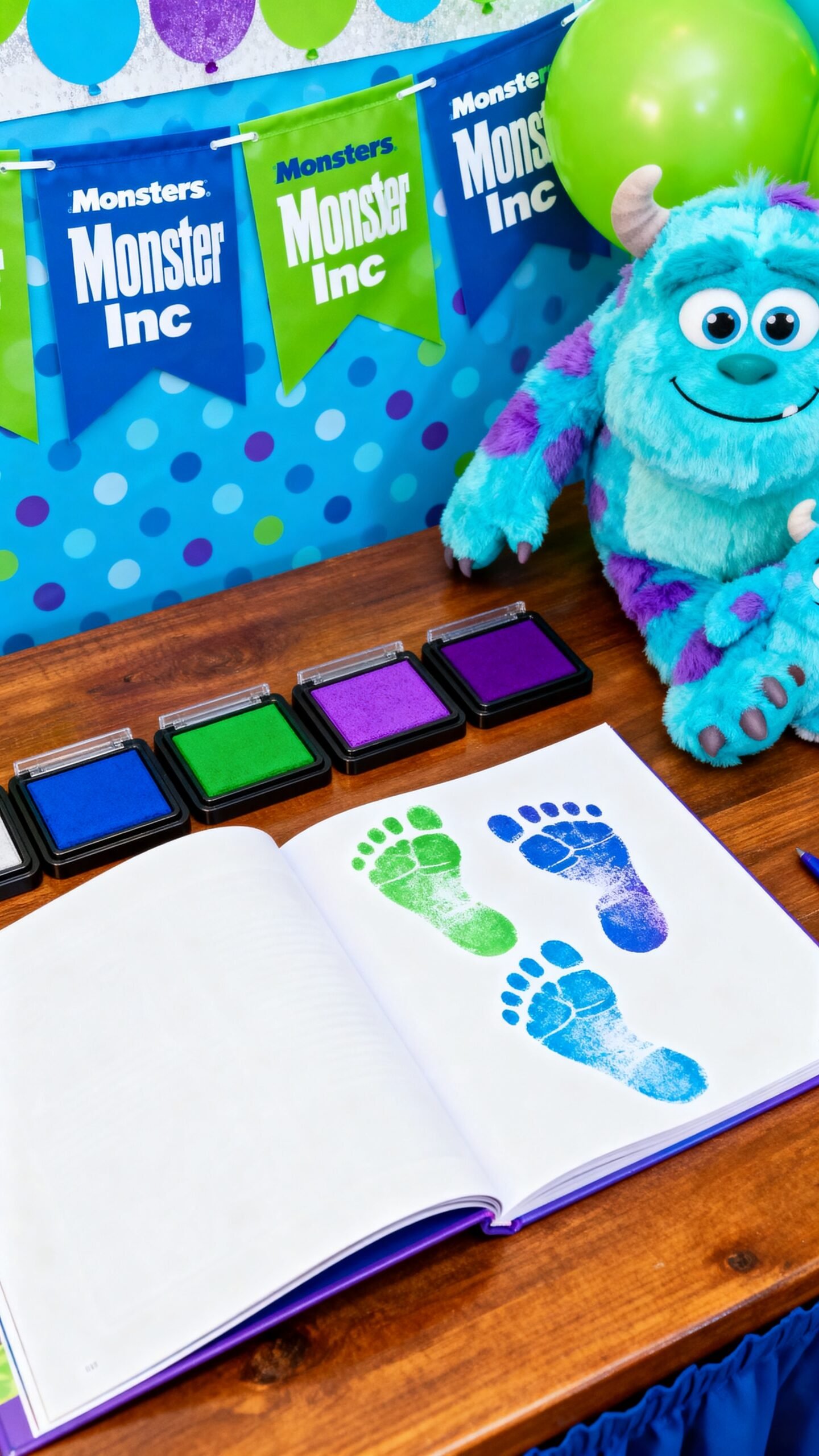 monstrously memorable footprint guest book creation