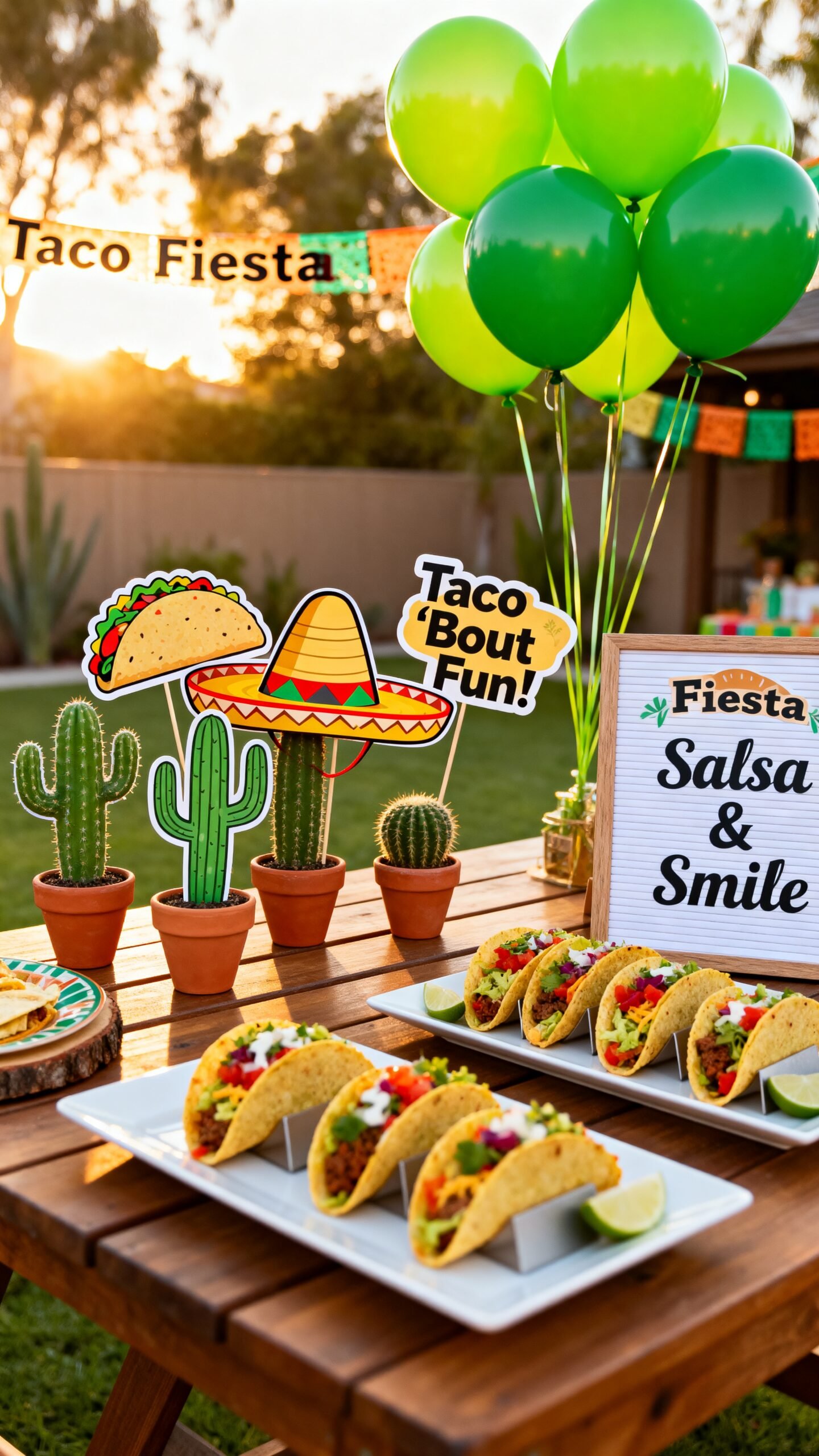 punny festive customizable taco photo booth