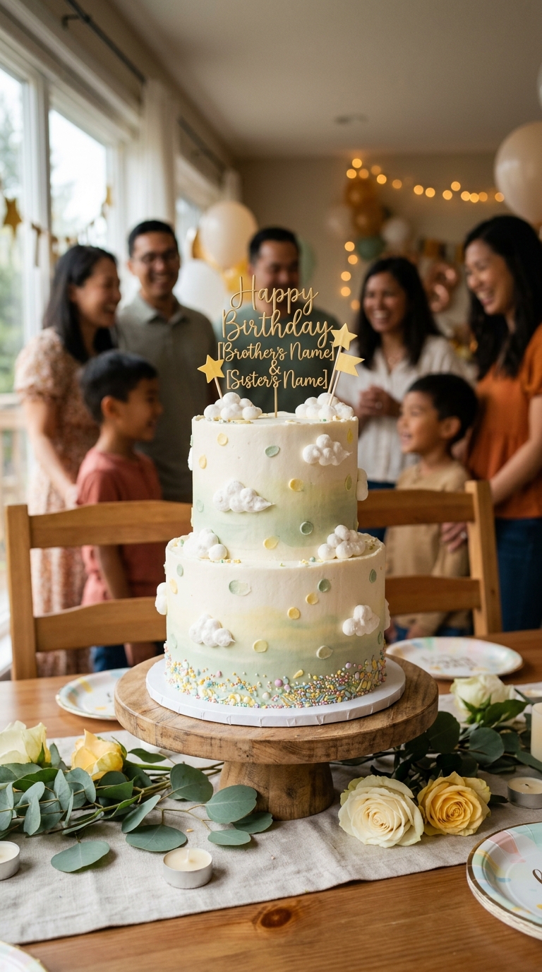 12 Combined 1st and 3rd Birthday Cake Ideas for Siblings
