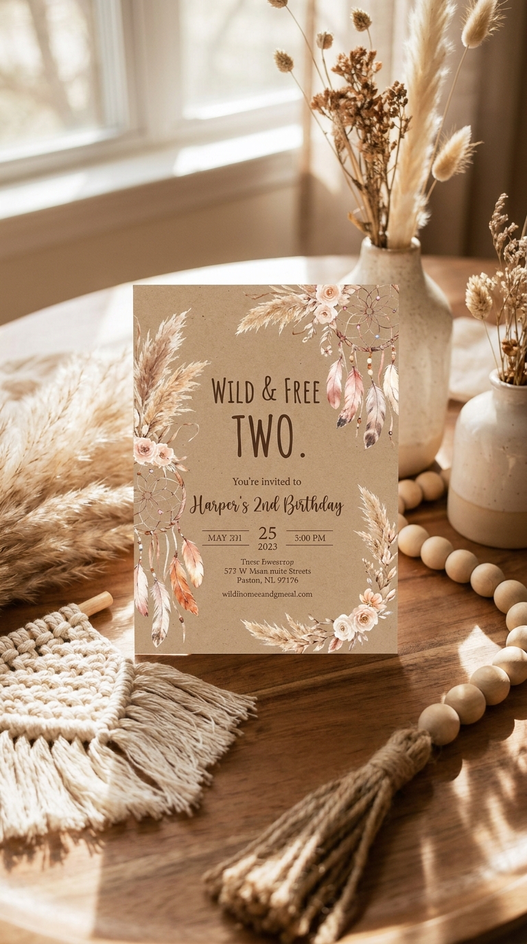 12 Cute 2nd Birthday Invitation Ideas for Girls That Stand Out