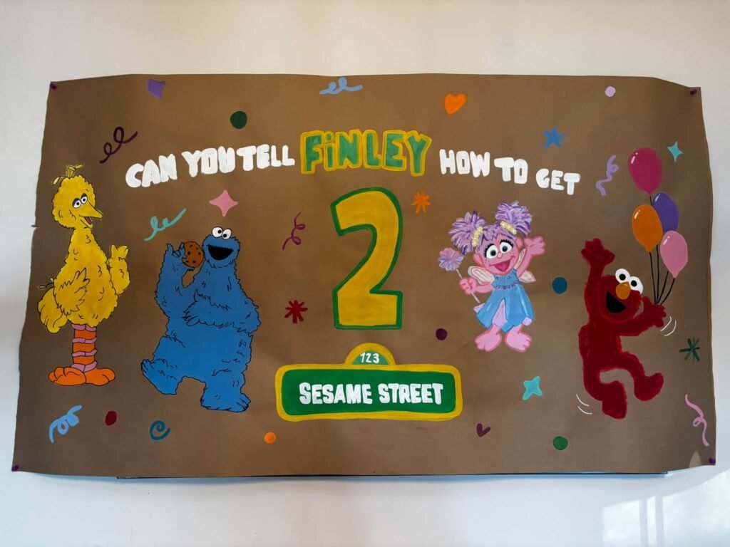 Can You Tell Me How to Get 2 Sesame Street birthday banner with Big Bird, Cookie Monster and Elmo