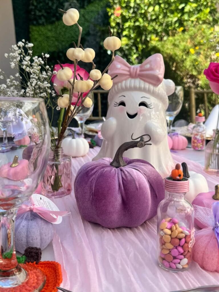 Pink Little Boo Baby Shower Ideas With a Ghost Cake - The Party Bloom