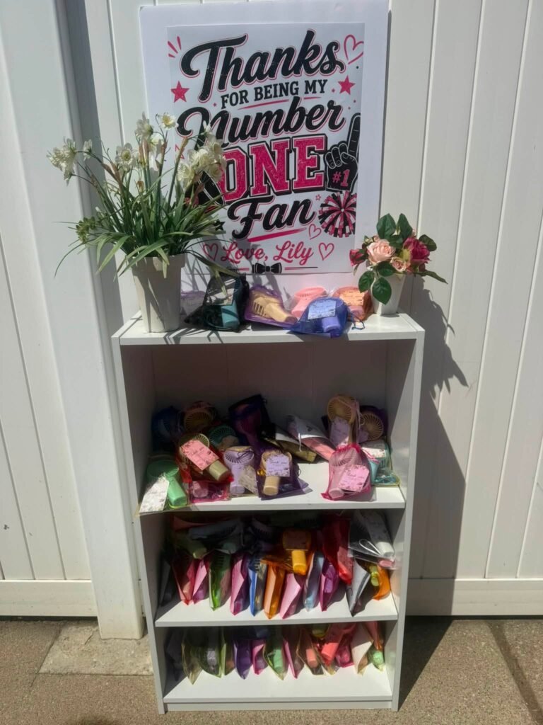 Thanks for being my number one fan favor shelf with hand fans